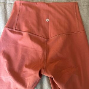 Pink lululemon leggings 25”